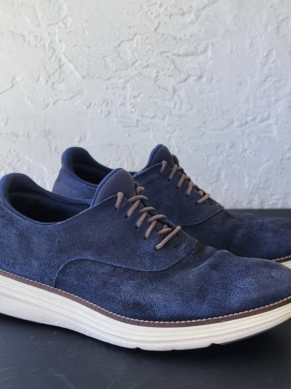 Cole Haan Original Grand Ultra Sz 9 M Blue Suede Lace Up Casual Shoes C32067
